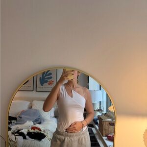 BCBGeneration White Asymmetrical Bodysuit